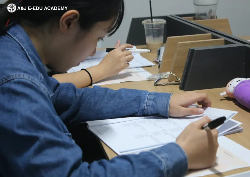 Students Test at A&J e-Edu Academy, Baguio