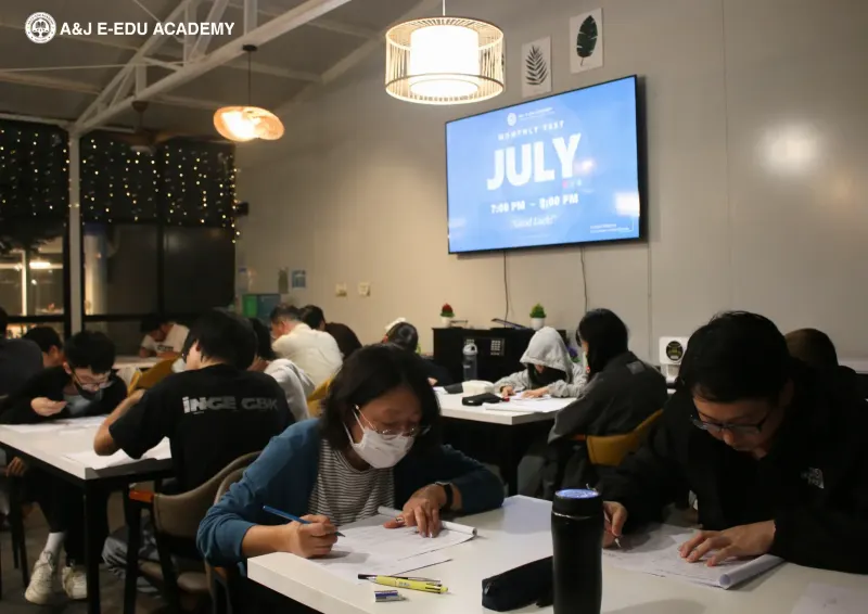 Students Test at A&J e-Edu Academy, Baguio
